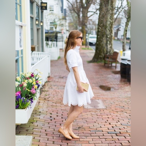 Kate Spade White Cutwork Denim Dress - Picture 2 of 6